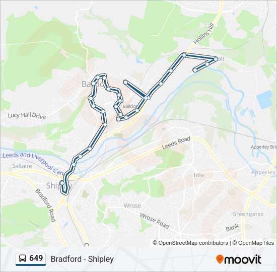 649 Bus Line Map