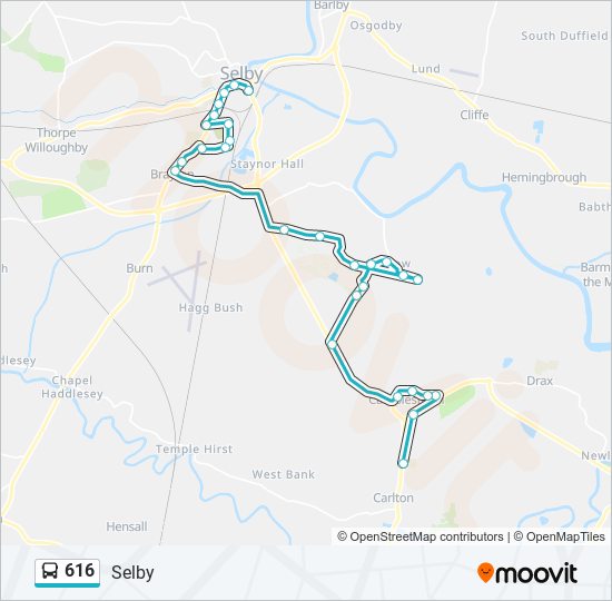 616 bus Line Map