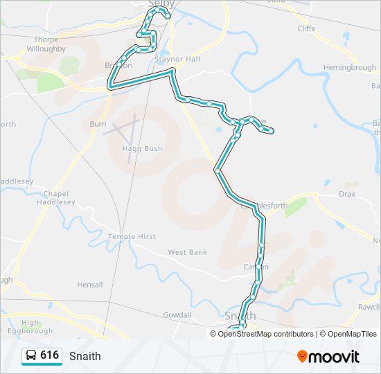 616 bus Line Map