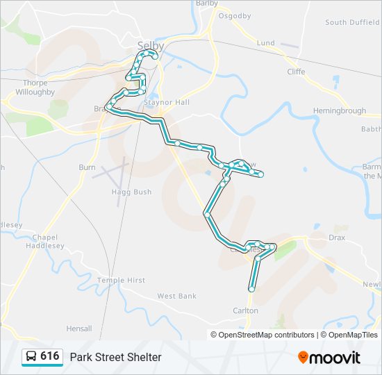 616 Bus Line Map
