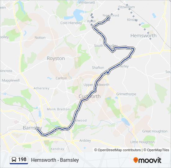 Bus 198 Route Map 198 Route: Schedules, Stops & Maps - Barnsley Town Centre (Updated)