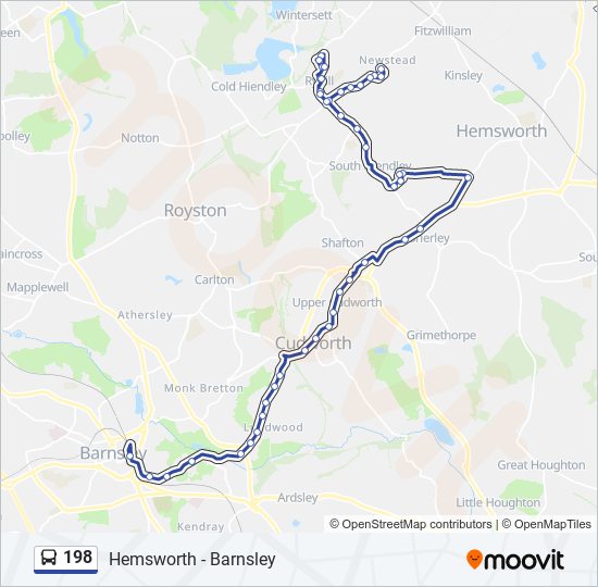 198 bus Line Map