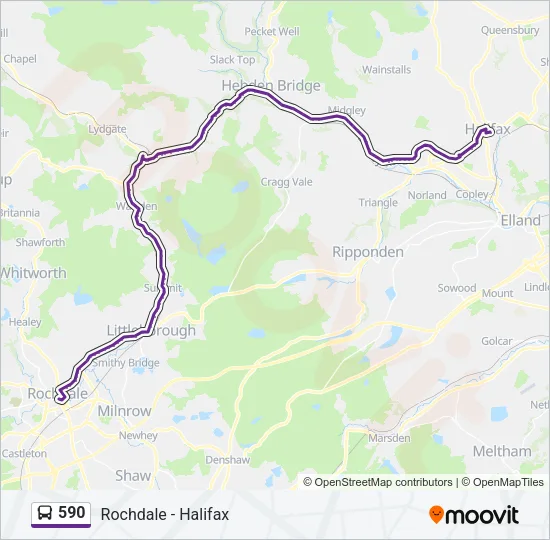 590 Bus Line Map