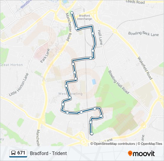 671 Bus Line Map