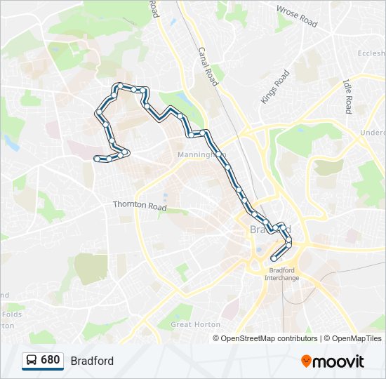 680 Bus Line Map
