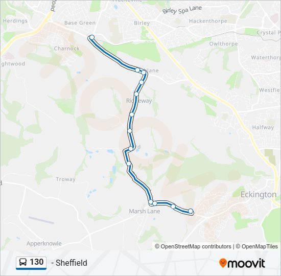 130 Bus Line Map