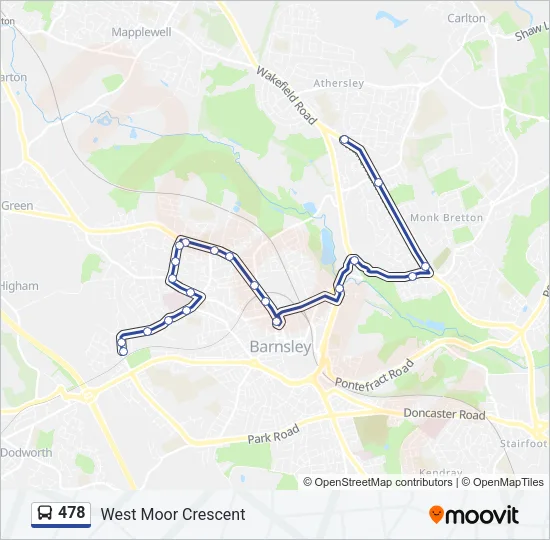 478 Bus Line Map