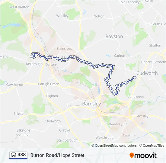 488 Bus Line Map