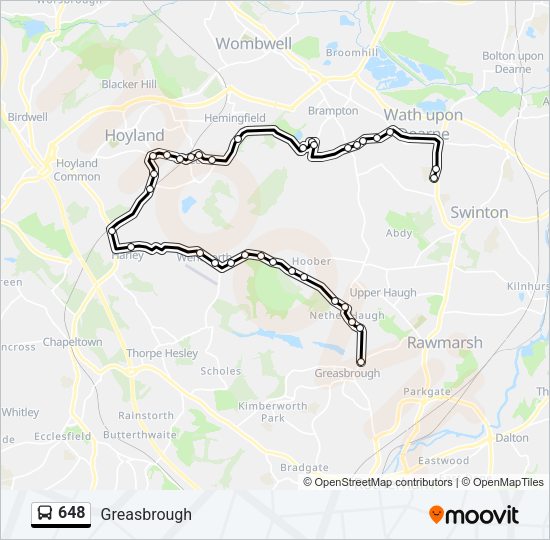 648 bus Line Map