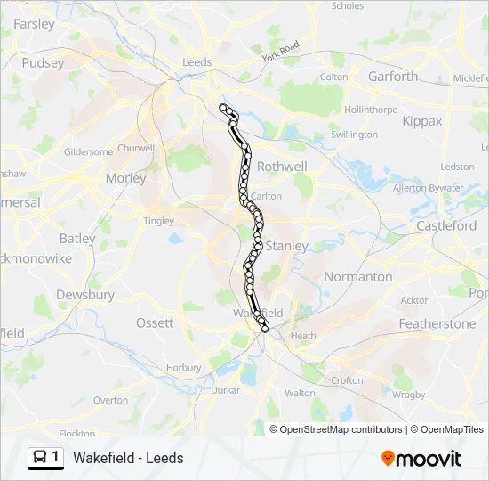 1 Bus Line Map