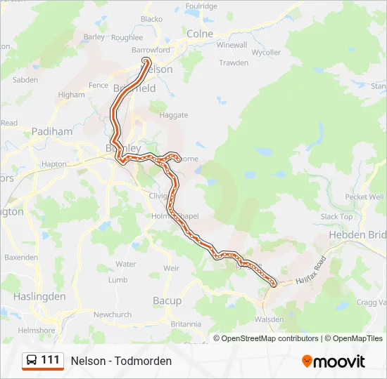111 Route: Schedules, Stops & Maps - Nelson & Colne Coll (Updated)