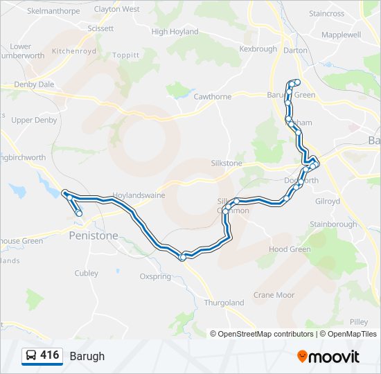 416 bus Line Map