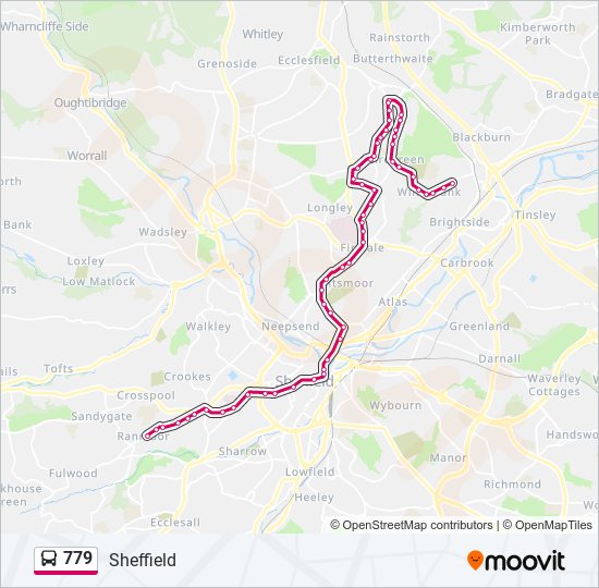 779 bus Line Map