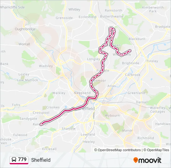779 Bus Line Map