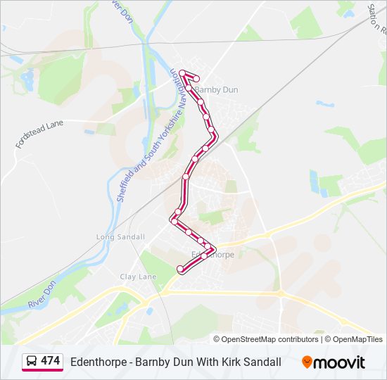 474 bus Line Map