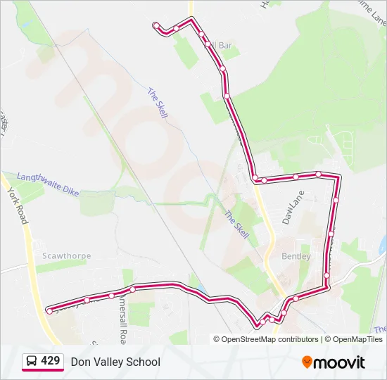 429 Bus Line Map