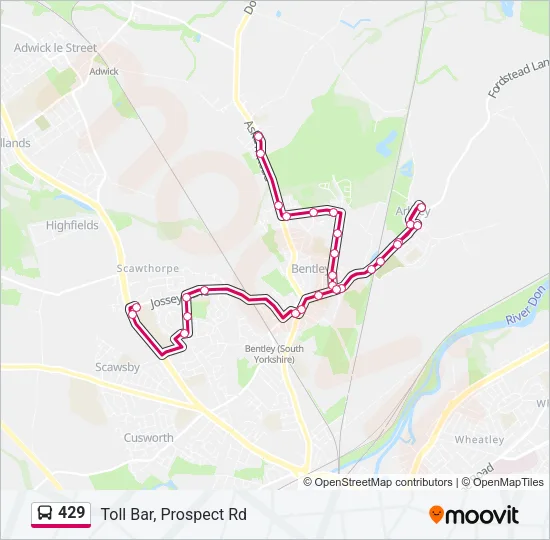 429 Bus Line Map