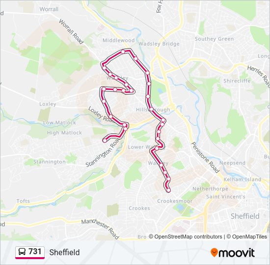 731 Bus Line Map