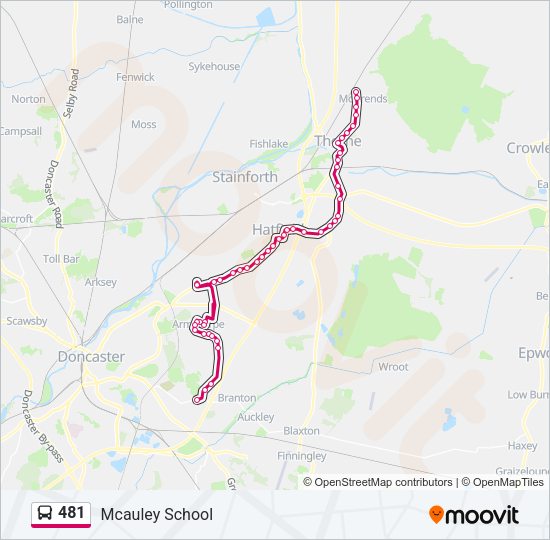481 Bus Line Map