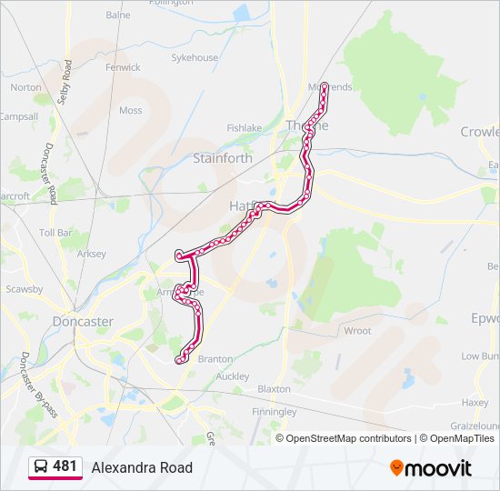 481 Bus Line Map