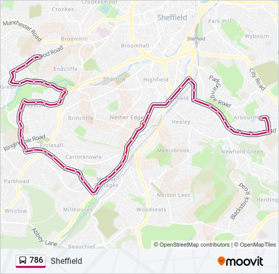 786 bus Line Map