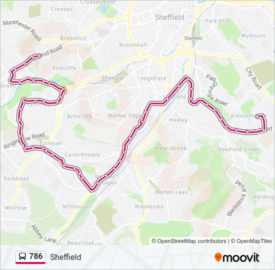 786 Bus Line Map