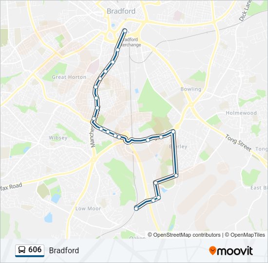 606 Bus Line Map