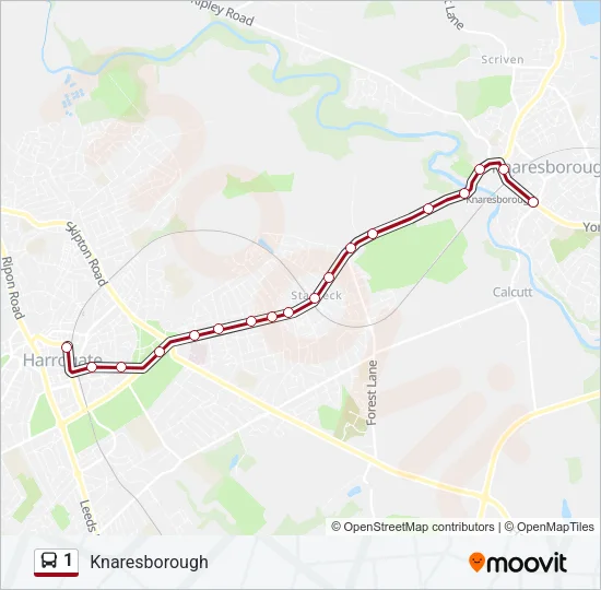 1 Bus Line Map