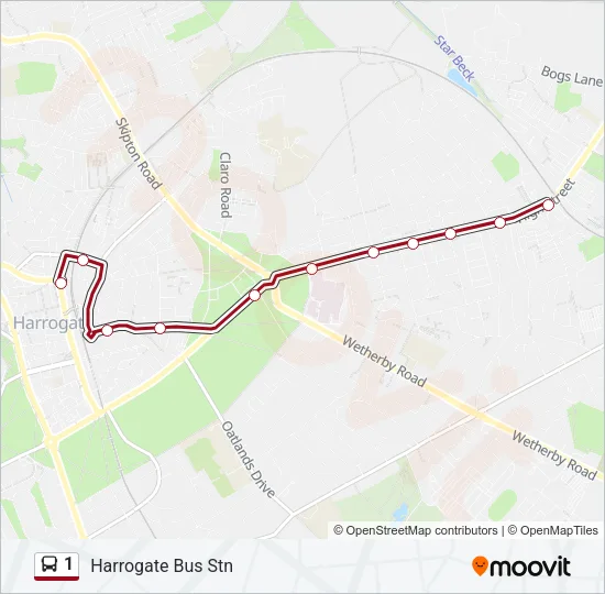 1 Bus Line Map