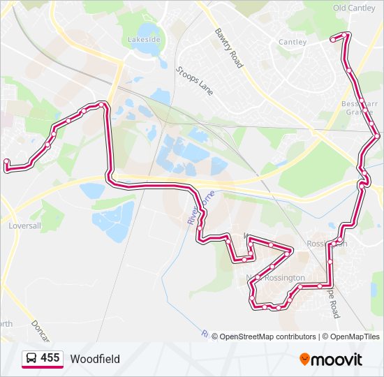 455 Bus Line Map