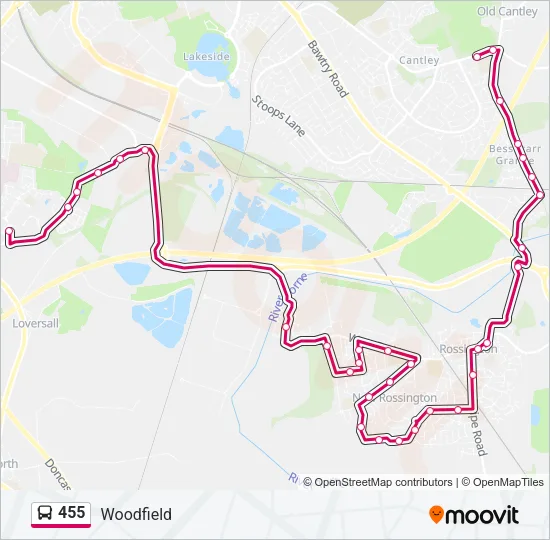 455 Bus Line Map