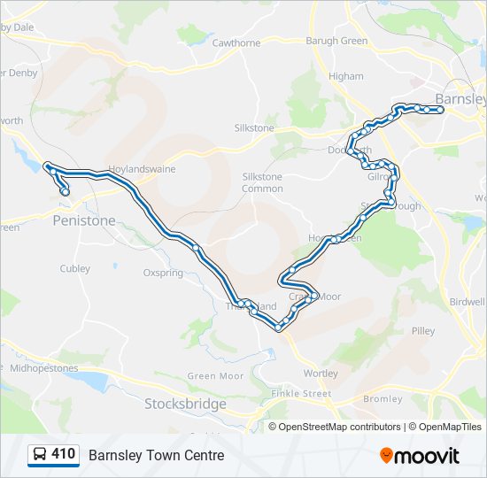 410 bus Line Map