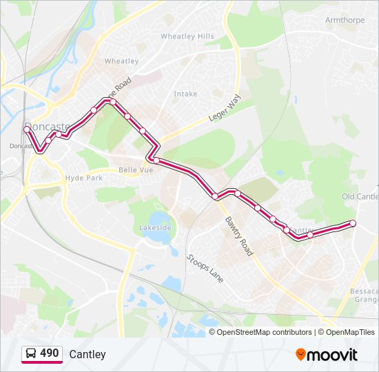 490 Bus Line Map