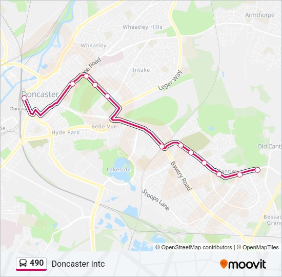 490 Bus Line Map