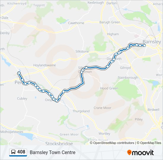 408 bus Line Map