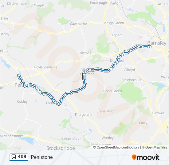 408 Bus Line Map