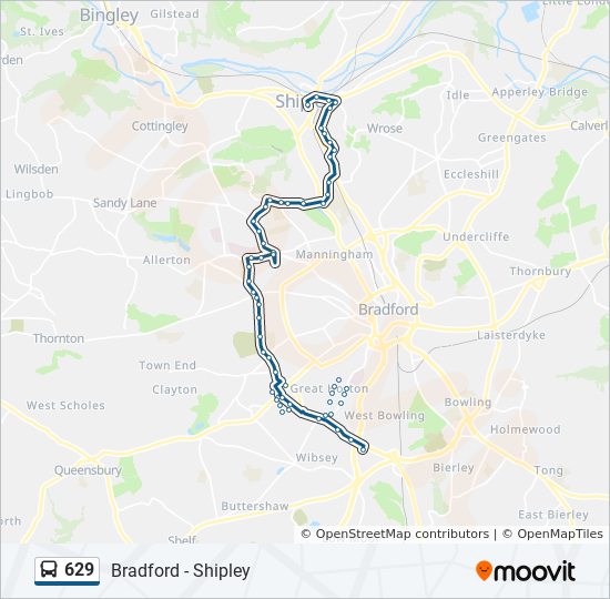 629 Bus Line Map