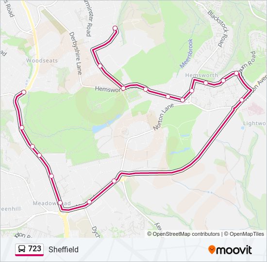 723 bus Line Map