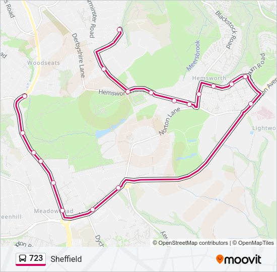 723 Bus Line Map
