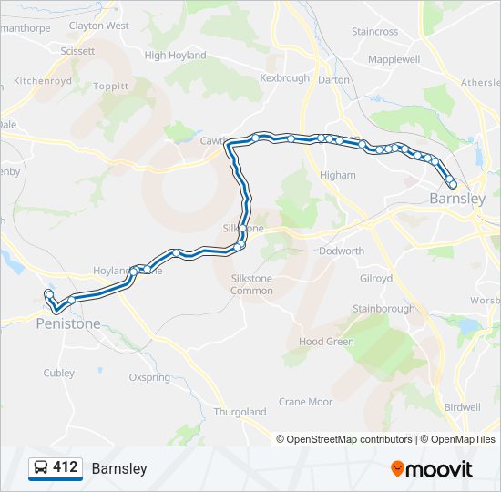 412 bus Line Map