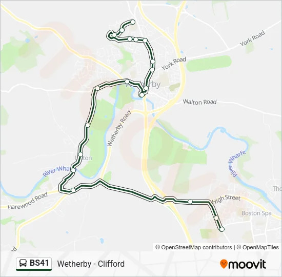 BS41 Route: Schedules, Stops & Maps - Clifford Moor Road Winnow Ln ...