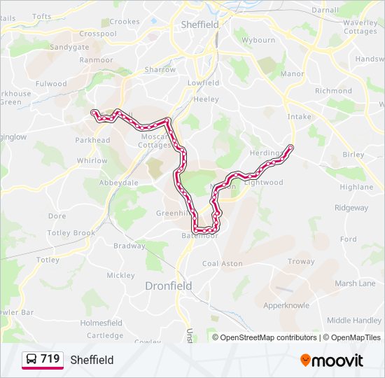 719 Bus Line Map