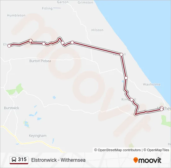 315 Route: Schedules, Stops & Maps - Withernsea High School (Updated)