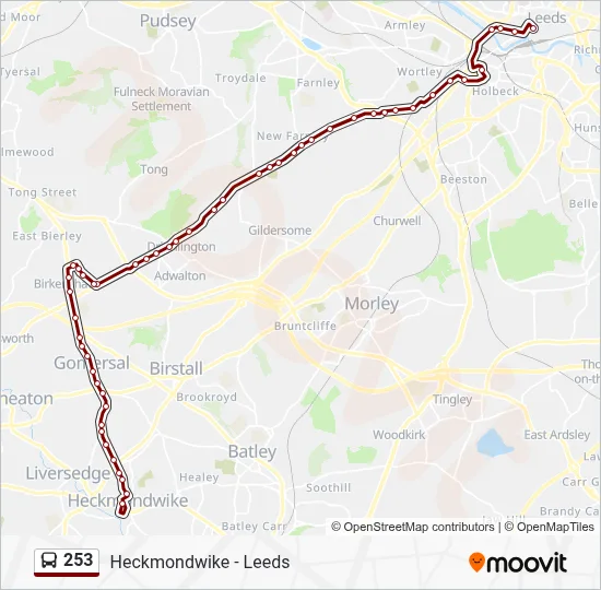 253 Route: Schedules, Stops & Maps - Greenside T1 (Updated)