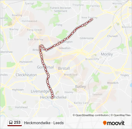 253 Route: Schedules, Stops & Maps - Lawns Lane (Updated)