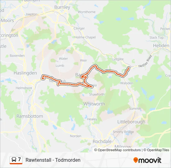 7 Route: Schedules, Stops & Maps - Todmorden Bus Stn (Updated)