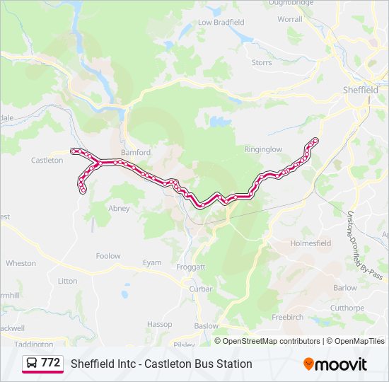 772 bus Line Map