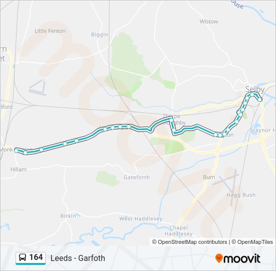 164 Bus Line Map
