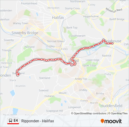 E4 bus Line Map