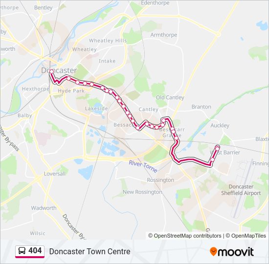 404 bus Line Map